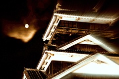 熊本城宇土櫓の十五夜