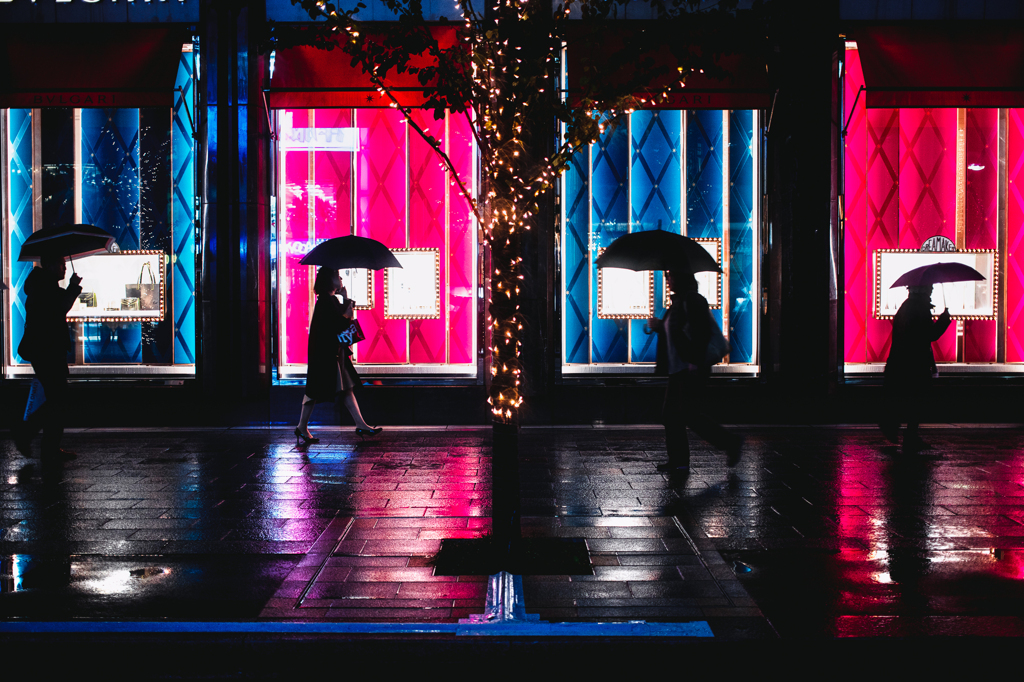 夜・雨・銀座