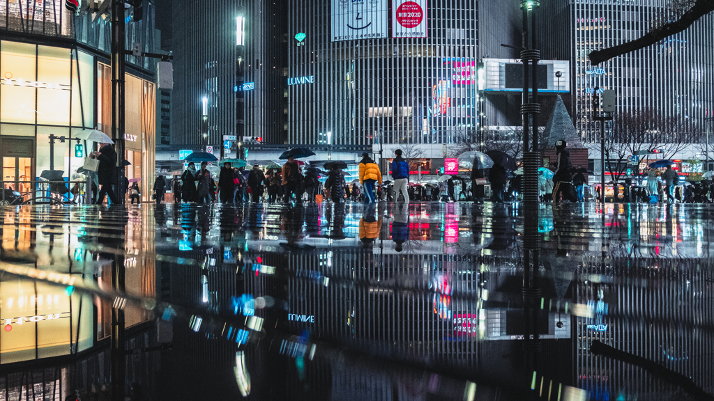 雨の銀座