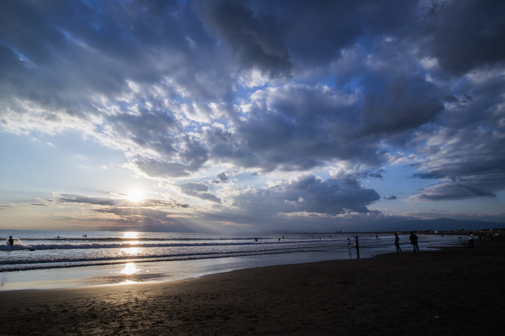 秋の海岸