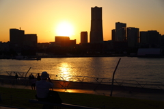 横浜の夕景