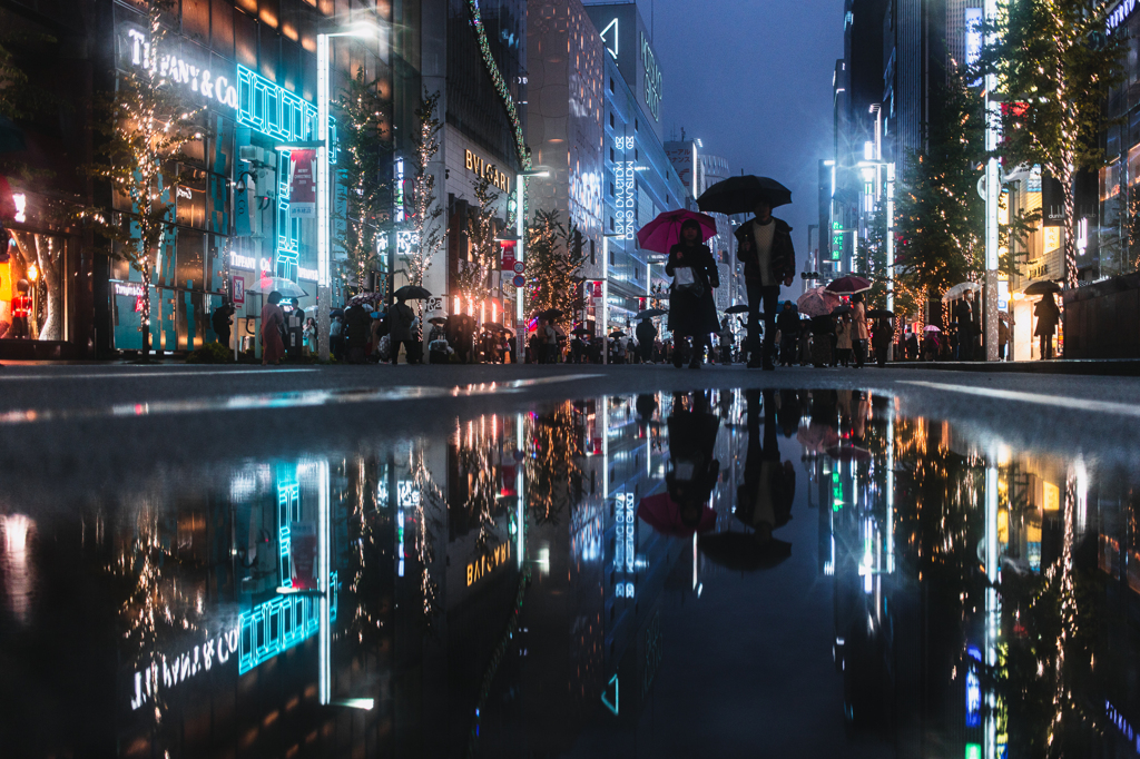 夜・雨・銀座