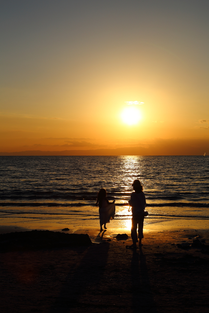 逗子海岸の夕景