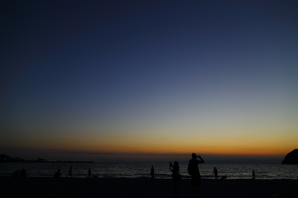 逗子海岸の夕景