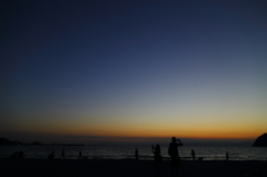 逗子海岸の夕景