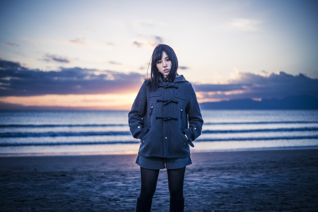 冬の海にて