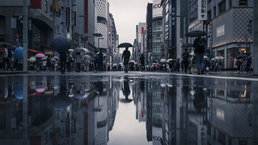 雨の銀座