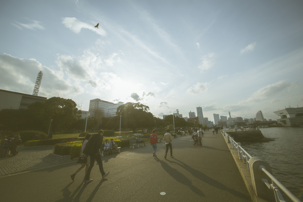 横浜にて