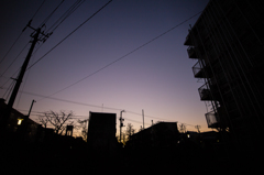 団地の夕暮れ