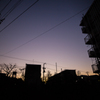 団地の夕暮れ