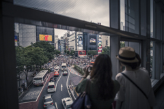 渋谷にて