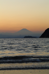 逗子海岸の夕景