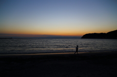 逗子海岸の夕景