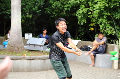 江の島の大道芸人