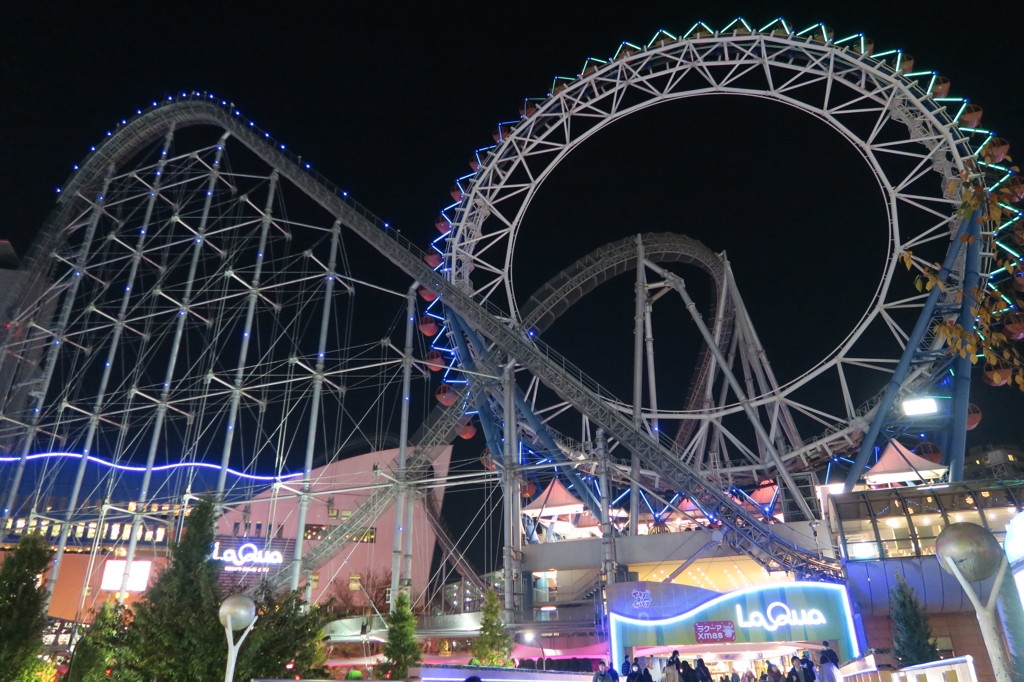 東京ドームのイルミネーション2015　ラクーア入り口