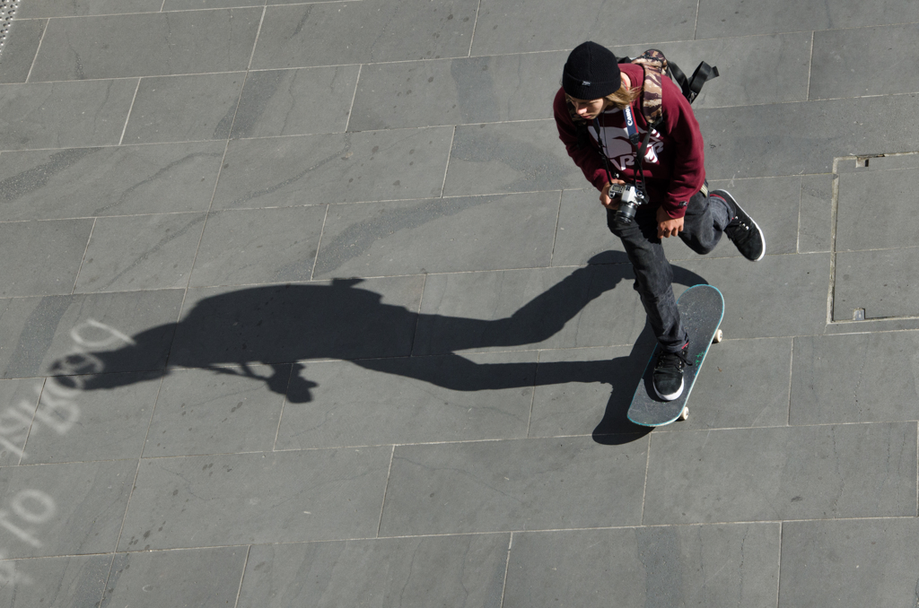 a skateboarder
