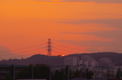沈み行く夕日