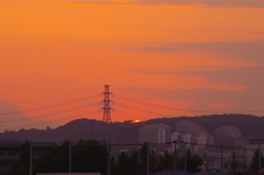 沈み行く夕日