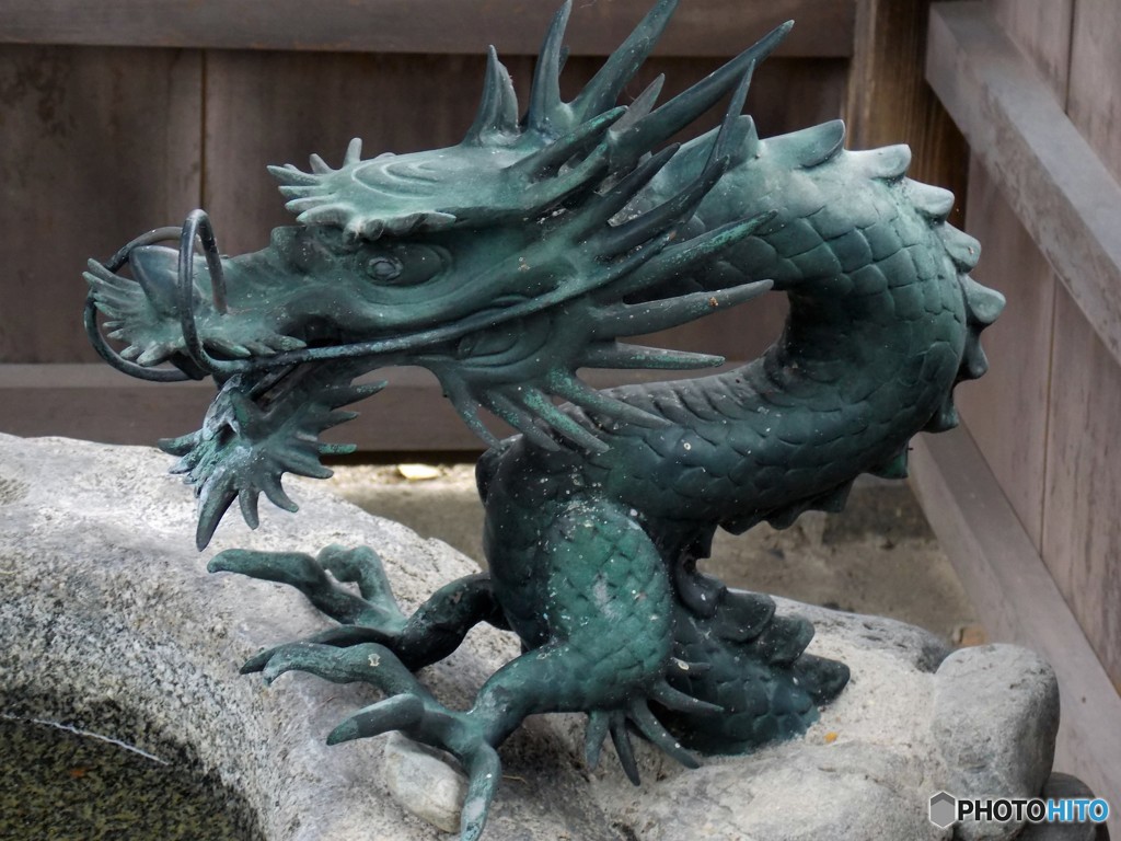 睨みをきかす龍