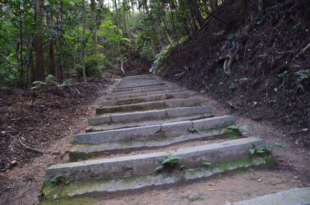 遥拝所へ向かう石段