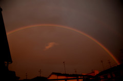 今日の夕景・虹
