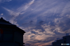 夕景の雲