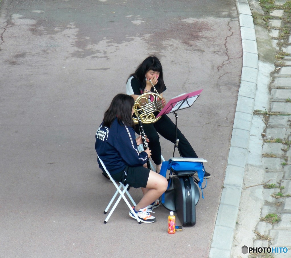 練習中