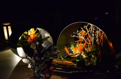 夜の生け花