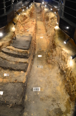 埴輪を焼いてた所