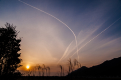 空を描く夕景。