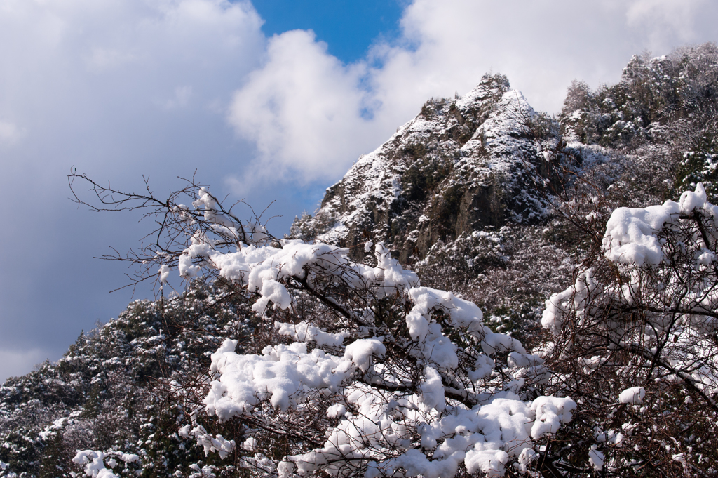 立久恵峡、雪。