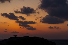 経島夕景