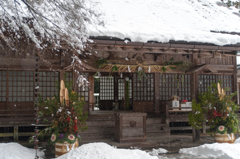 雪の須佐神社。 雪の須佐神社。