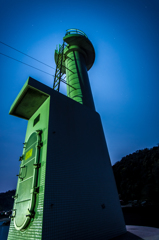 鷺浦灯台、月光。