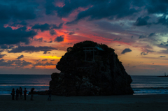 稲佐の浜夕景。