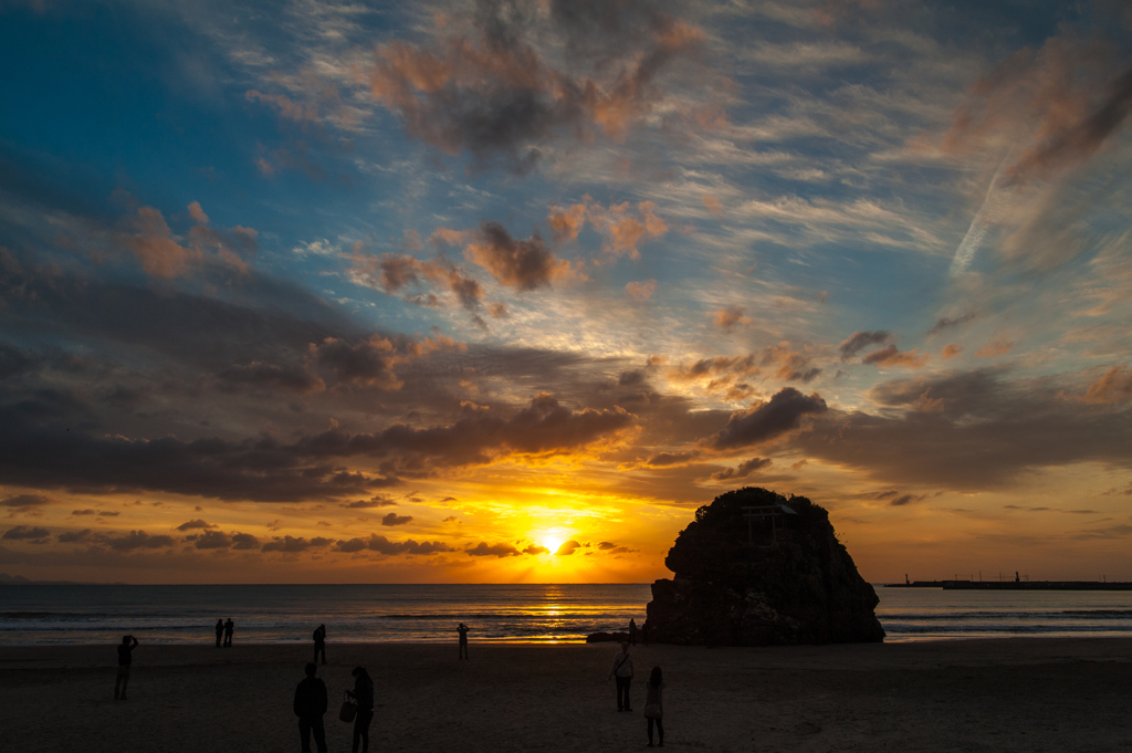 稲佐の浜夕景。