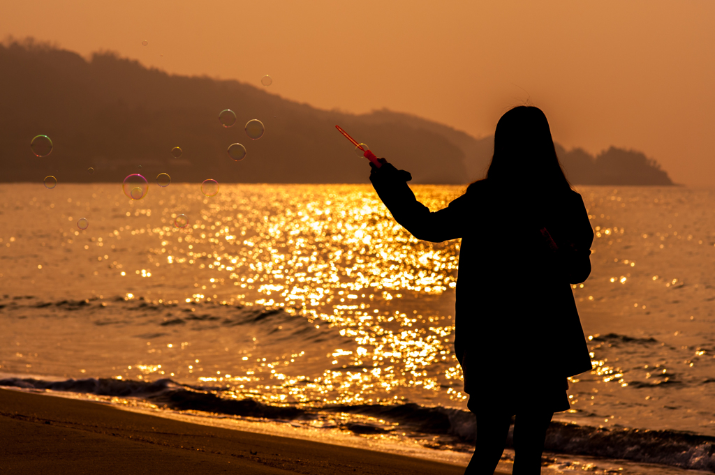 シャボンの夕景。