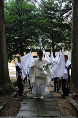 朝山神社神迎祭え神事。