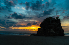 稲佐の浜夕景。