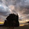 冬の弁天島夕景。