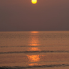 夕日。