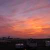 朝焼けの出雲縁結び空港。