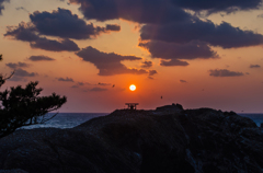 経島夕景