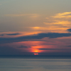 大社湾に沈む夕日。