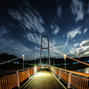 月光夜景、馬木吊橋。