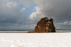 稲佐の浜、雪景色。 稲佐の浜、雪景色。