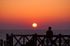 夕日に想う。