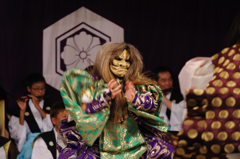 大土地神楽、野見宿禰(のみのすくね)の当麻蹶速(たいまのけはや)。