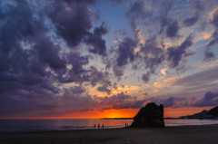 稲佐の浜夕景。