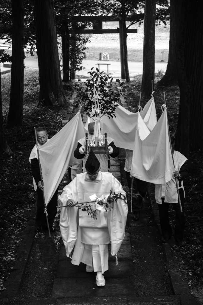 朝山神社、神迎え神事